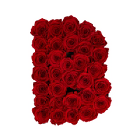 Letra B de Flores Rojo